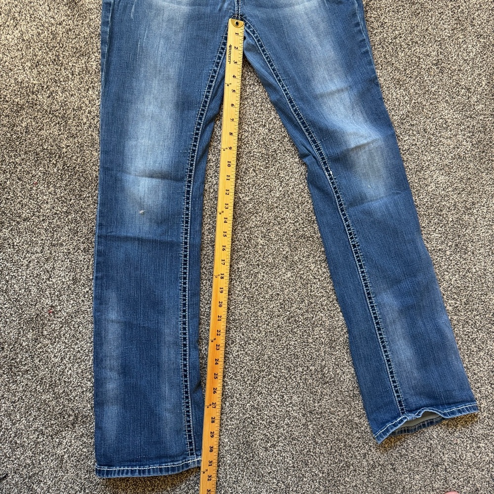 Grace in LA Women’s Jeans Size 30 Bootcut Embroidered Pocket Blue Denim - Picture 10 of 10